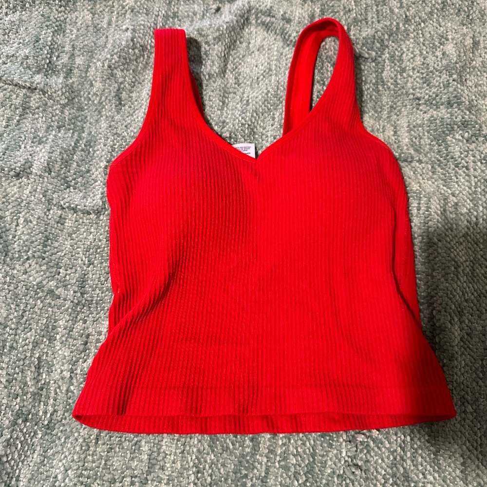 Alter'd State red built in bra tank top